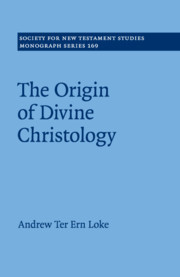 Couverture de l’ouvrage The Origin of Divine Christology
