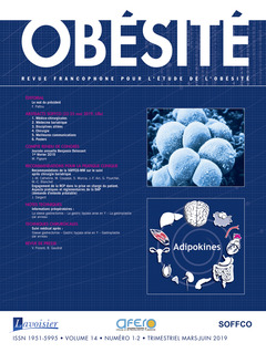 Couverture de l’ouvrage Obésité. Vol. 14 N° 1-2 - Mars-Juin 2019