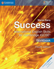 Couverture de l’ouvrage Success International English Skills for Cambridge IGCSE™ Workbook