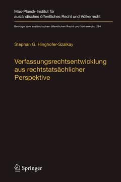 Cover of the book Verfassungsrechtsentwicklung aus rechtstatsächlicher Perspektive