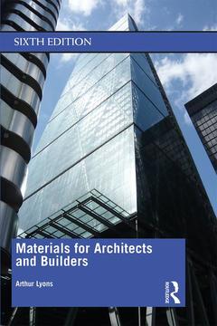 Couverture de l’ouvrage Materials for Architects and Builders
