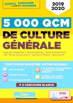 Couverture de l’ouvrage 5000 QCM de culture générale + Actu en ligne mois par mois