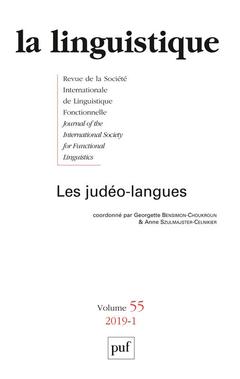 Couverture de l’ouvrage La Linguistique, 2019-1 - Les Judéo-langues