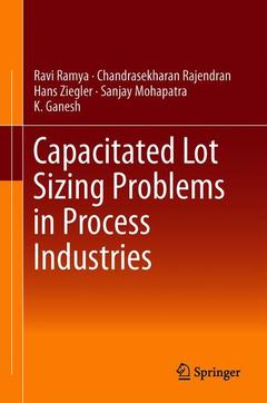 Couverture de l’ouvrage Capacitated Lot Sizing Problems in Process Industries