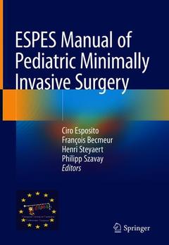 Couverture de l’ouvrage ESPES Manual of Pediatric Minimally Invasive Surgery 