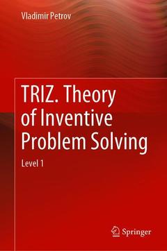 Couverture de l’ouvrage TRIZ. Theory of Inventive Problem Solving