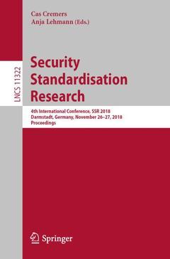 Couverture de l’ouvrage Security Standardisation Research