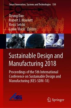 Couverture de l’ouvrage Sustainable Design and Manufacturing 2018