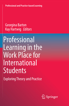 Cover of the book Professional Learning in the Work Place for International Students
