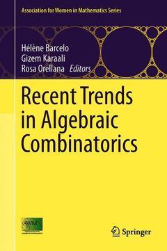 Couverture de l’ouvrage Recent Trends in Algebraic Combinatorics