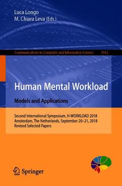 Couverture de l’ouvrage Human Mental Workload: Models and Applications