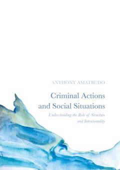 Couverture de l’ouvrage Criminal Actions and Social Situations