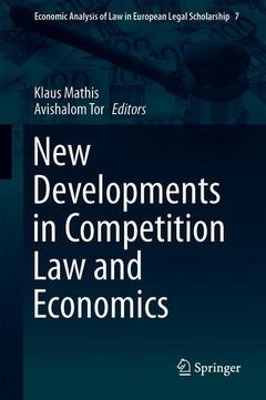 Couverture de l’ouvrage New Developments in Competition Law and Economics
