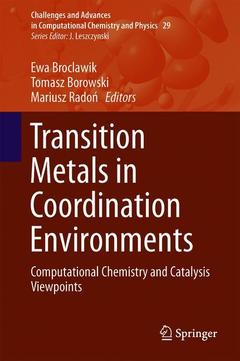 Couverture de l’ouvrage Transition Metals in Coordination Environments