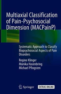 Couverture de l’ouvrage MACPainP Multiaxial Classification of Pain Psychosocial Dimension