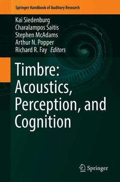 Couverture de l’ouvrage Timbre: Acoustics, Perception, and Cognition