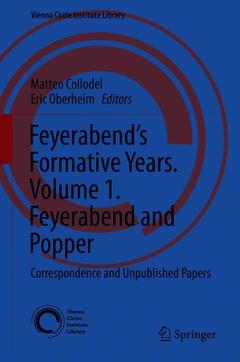 Cover of the book Feyerabend’s Formative Years. Volume 1. Feyerabend and Popper