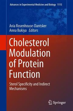 Couverture de l’ouvrage Cholesterol Modulation of Protein Function