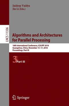 Couverture de l’ouvrage Algorithms and Architectures for Parallel Processing