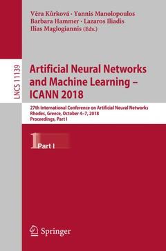 Couverture de l’ouvrage Artificial Neural Networks and Machine Learning - ICANN 2018