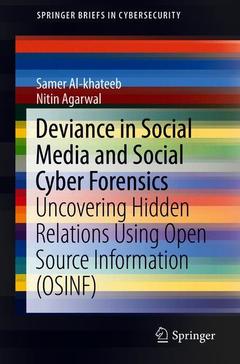 Couverture de l’ouvrage Deviance in Social Media and Social Cyber Forensics