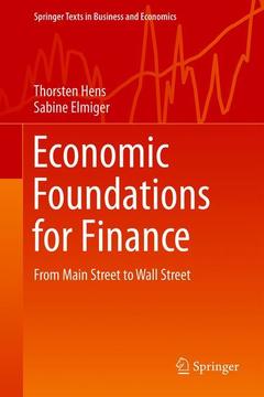 Couverture de l’ouvrage Economic Foundations for Finance