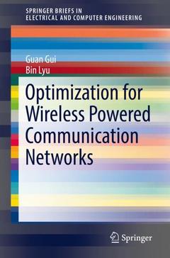 Couverture de l’ouvrage Optimization for Wireless Powered Communication Networks