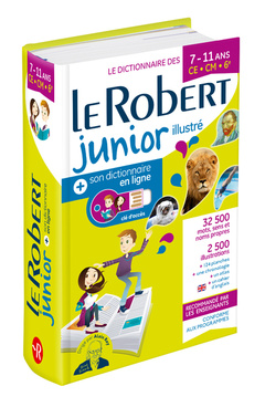 Couverture de l’ouvrage Dictionnaire Le Robert Junior illustré et son dictionnaire en ligne - 7/11 ans - CE-CM-6e