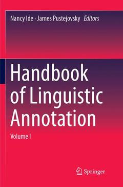 Couverture de l’ouvrage Handbook of Linguistic Annotation