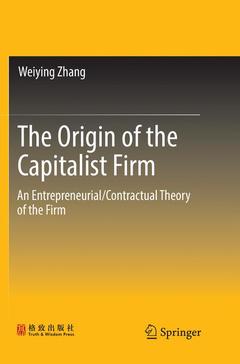 Couverture de l’ouvrage The Origin of the Capitalist Firm