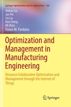 Couverture de l’ouvrage Optimization and Management in Manufacturing Engineering