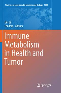 Couverture de l’ouvrage Immune Metabolism in Health and Tumor