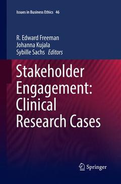 Couverture de l’ouvrage Stakeholder Engagement: Clinical Research Cases