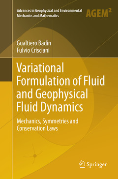 Couverture de l’ouvrage Variational Formulation of Fluid and Geophysical Fluid Dynamics