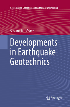 Couverture de l’ouvrage Developments in Earthquake Geotechnics