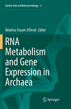 Couverture de l’ouvrage RNA Metabolism and Gene Expression in Archaea