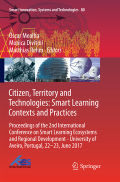 Couverture de l’ouvrage Citizen, Territory and Technologies: Smart Learning Contexts and Practices