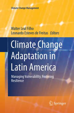 Couverture de l’ouvrage Climate Change Adaptation in Latin America