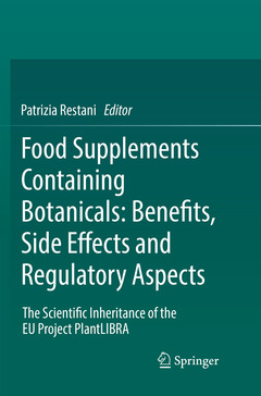 Couverture de l’ouvrage Food Supplements Containing Botanicals: Benefits, Side Effects and Regulatory Aspects