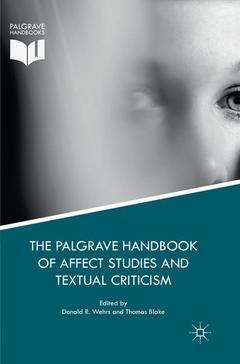Cover of the book The Palgrave Handbook of Affect Studies and Textual Criticism