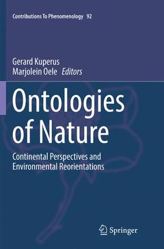 Couverture de l’ouvrage Ontologies of Nature