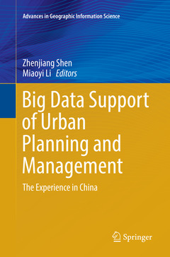Couverture de l’ouvrage Big Data Support of Urban Planning and Management