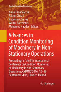 Couverture de l’ouvrage Advances in Condition Monitoring of Machinery in Non-Stationary Operations