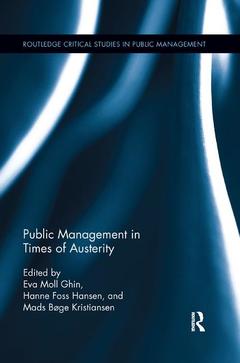 Couverture de l’ouvrage Public Management in Times of Austerity