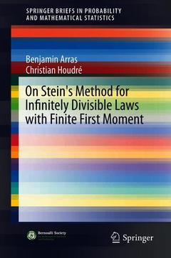 Cover of the book On Stein's Method for Infinitely Divisible Laws with Finite First Moment