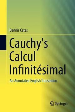 Couverture de l’ouvrage Cauchy's Calcul Infinitésimal