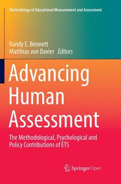 Couverture de l’ouvrage Advancing Human Assessment