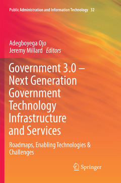 Couverture de l’ouvrage Government 3.0 – Next Generation Government Technology Infrastructure and Services