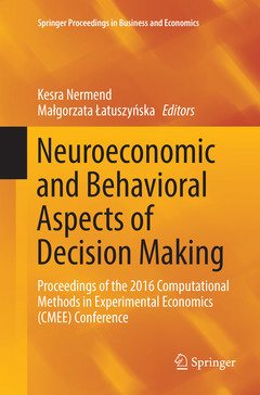 Couverture de l’ouvrage Neuroeconomic and Behavioral Aspects of Decision Making