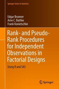 Couverture de l’ouvrage Rank and Pseudo-Rank Procedures for Independent Observations in Factorial Designs 